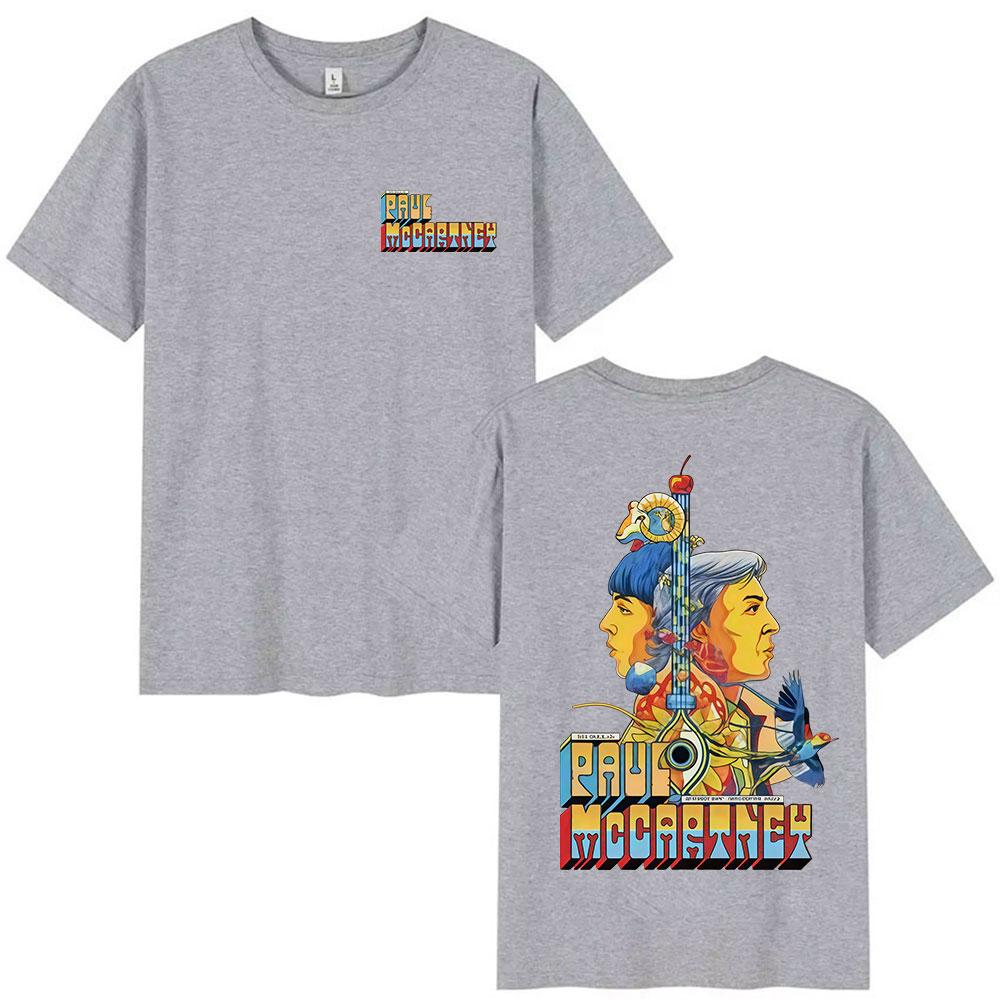 Paul McCartney Got Back Tour 2025 Koszulki Merch Męskie Lato Vintage Luźna Bawełniana Koszulka Unisex Hip Hop Rock Odzież Koszulka
