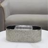 Metal Imitation Horsehair Leather Tissue Box, Stainless Steel Paper Box, Home Decoration, Kitchen Tissue Storage Container