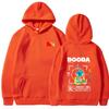 and wo hooded sportswear with long sleeves and printed designs, fashionable and sci-fi style, for street casual wear