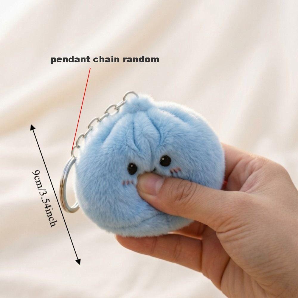 Soft Fluffy Plush Squishy Keychain Plush Steamed Buns Keyring Party Gifts