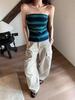 Women's Korean Retro Striped Strapless Slim Fit Vest - Summer Hot Girl Style