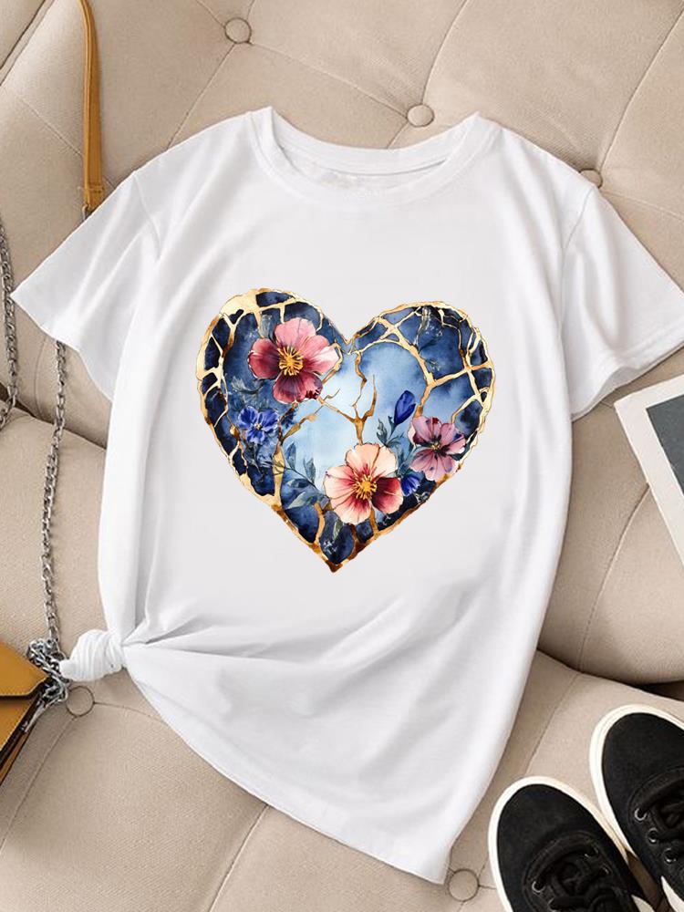 (Asian Size) sweet trend cute 90s Women Fashion Tee Top Clothing T Shirt Woman Print Female Short Sleeve Graphic T-shirts