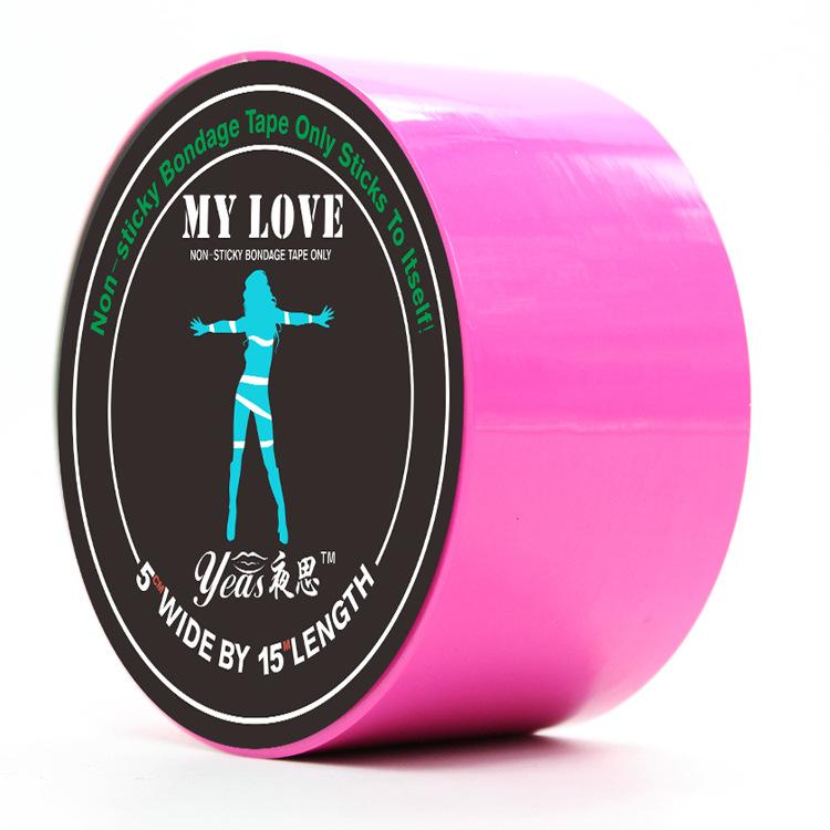 Whole Body Restraint Electrostatic Tape Open Restraint Belt Bondage Harness with Wrist Cuffs BDSM Sex Position Aid Adult Sex