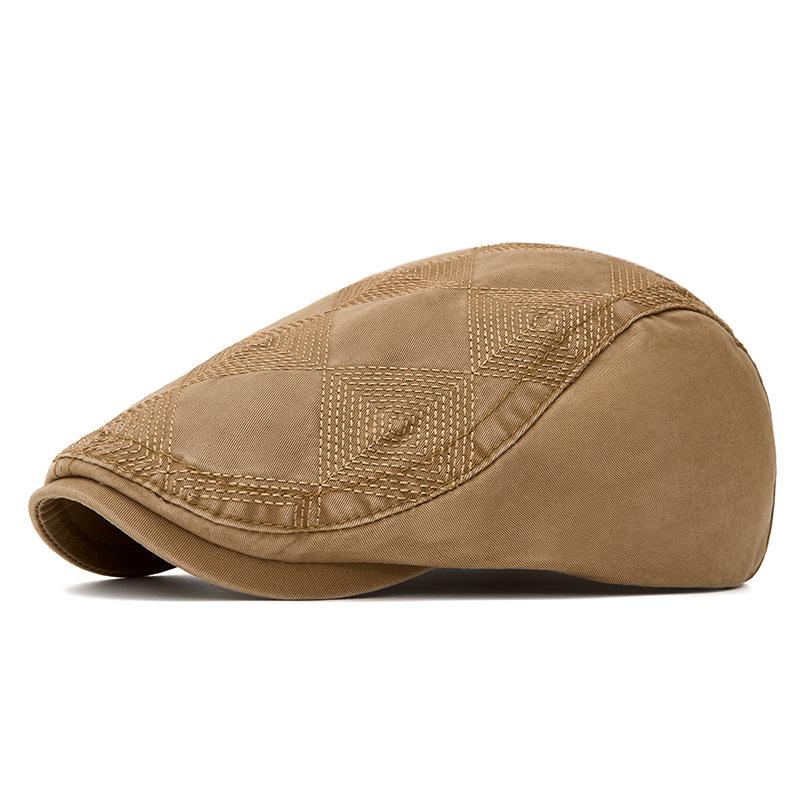 Embroidery Beret British Vintage Men's Forward Cap Spring Summer Sunshade Newsboy Cap