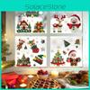 Static Cling Christmas Sticker Snowman Christmas Tree Decor Set Festive Display