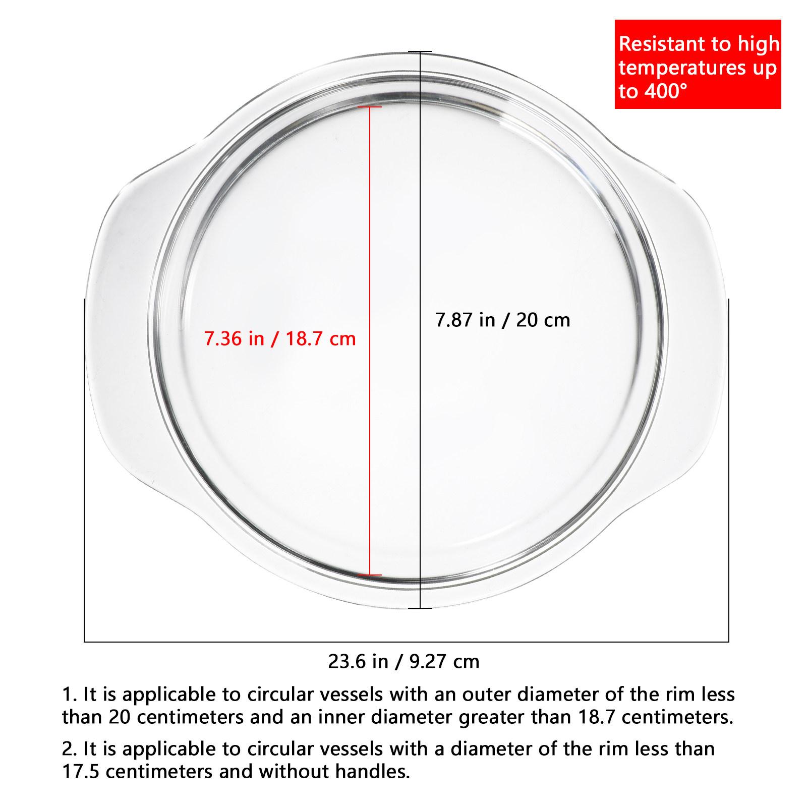 

Стеклянная крышка для микроволновой печи, многоразовая защита от брызг для духовок и микроволновых печей, 17,8 см, прозрачная тарелка из пищевого пластика белый