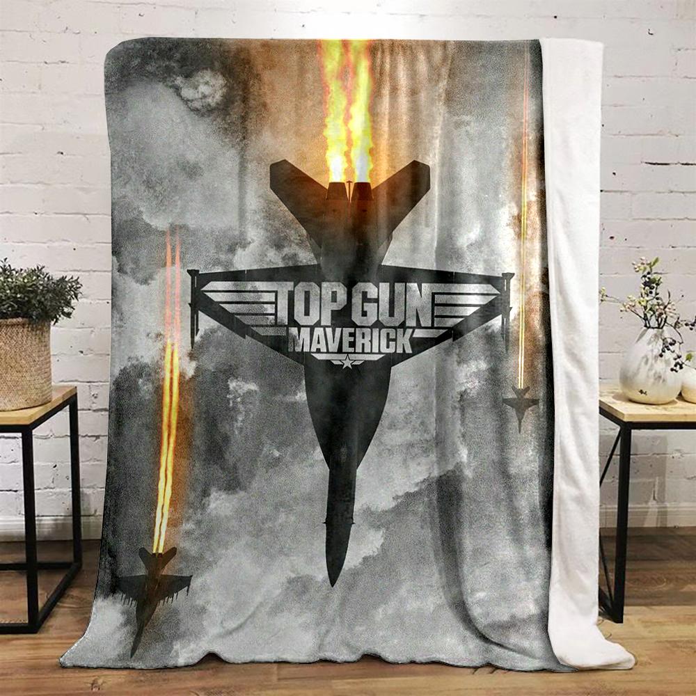 Top Gun Maverick Jet Flight Design Blanket, Flannel Blanket for Bedroom, Living Room, Sofa, and Nap Sofas.
