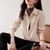 Women's Retro Hong Kong-Style Brushed Long Sleeve Shirt - New 2022 Autumn Layered Top