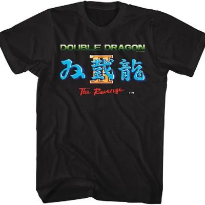 Double Dragon II Gaming Pomsta Japonský potisk Pánská trička s krátkým rukávem Grafická trička ve vintage stylu
