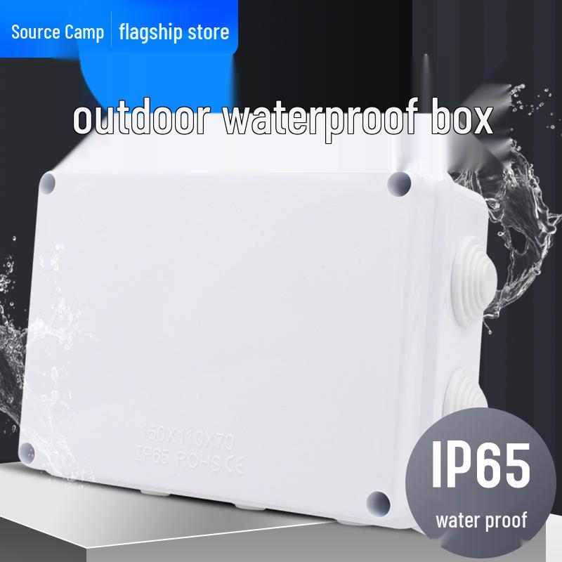 Waterproof Junction Box: Two-In Eight-Out Splashproof Wiring Connector