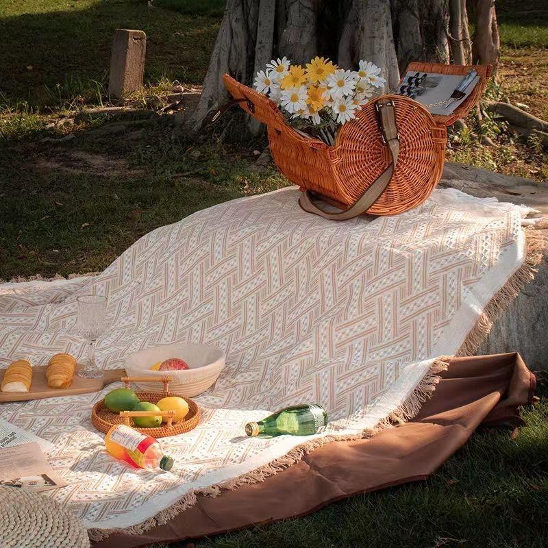 Moisture-proof Thickened Picnic Mat Outdoor Camping Ground Sheet Beach Blanket for Style Photos Camping Hiking Supplies