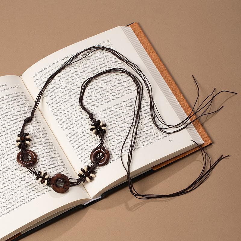 Bohemian retro style fringed waist chain women's exquisite hand-woven waist rope with skirt spring and summer ethnic style belt