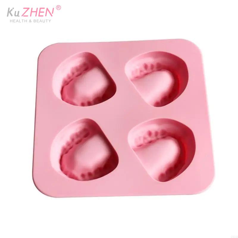 4-Loch Eiswürfelform Zahnersatz Zähne Form Form Silikon Eiswürfelform DIY Eiscreme Form Lustiges Scherzgeschenk Für Zahnarzt Senioren