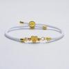 Bracciale Classico con Iniziale a Cuore A-Z, Semplice Braccialetto Regolabile con Corda Colorata per Regali di Gioielli da Donna