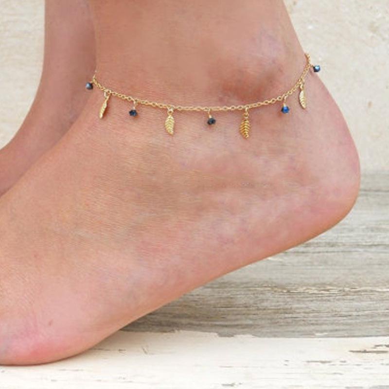 Trendy Summer Leaf Tassel Anklet - Exquisite & Simple Foot Ornament