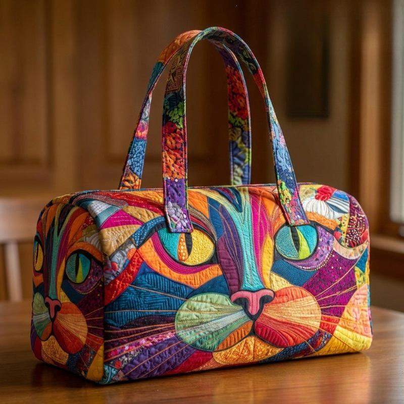 3D Independent Station Bus Series Women's Travel Yoga Handbag with Fashion Print