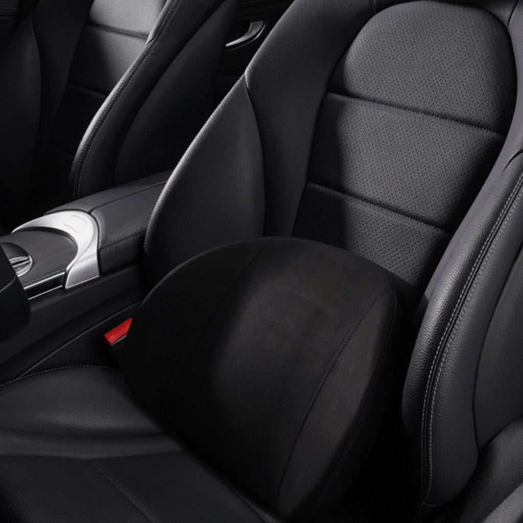 Car Lumbar Pillow Seat Memory Foam Lumbar Support Pillow Back Pain Relief Breathable Lower Back Pillow Black Lumbar