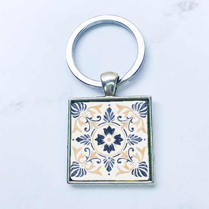 

Креативный брелок с драгоценным камнем в португальском стиле с различными узорами