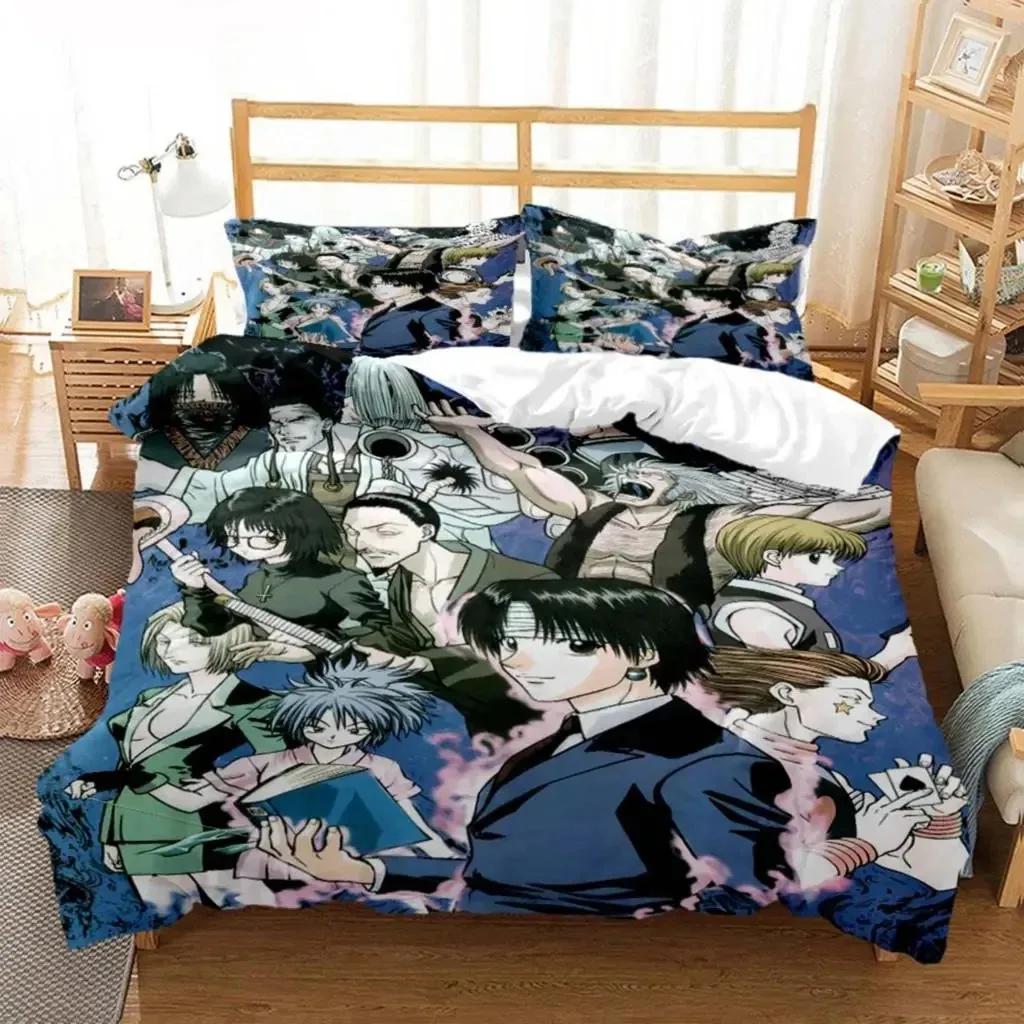 

3D Print HUNTER HUNTER Anime Bedding Set Double Twin King Duvet Cover Comforter Pillowcase Boys Girls Adults Bedroom 70x133cm