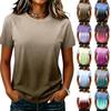 Women's Casual Raglan Sleeve Crew Neck Short Sleeve T-Shirt Gradient Print Lightweight Summer Top