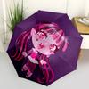 Pink Gothic Lolita Rain Umbrella - Automatic Opening & Closing, Foldable Design, 8-Rib Iron Frame, Outdoor Use, Festival Gift for Fans and T