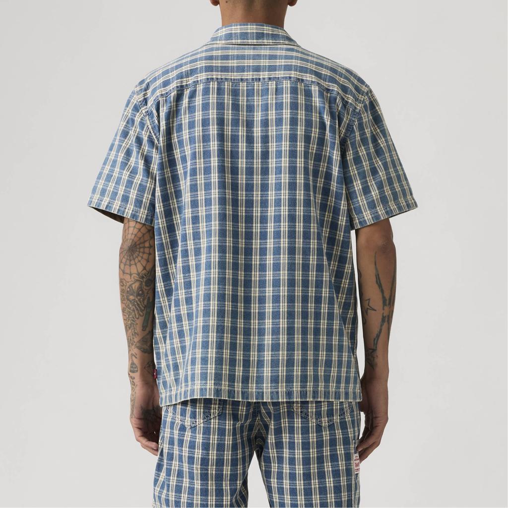 Levis Loose Comfortable Checkered Work Short Sleeve Shirt Men shirts 003O1-0006