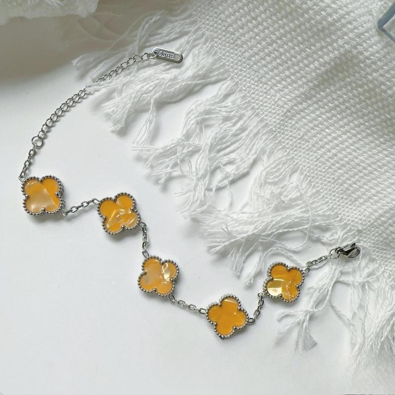 15MM High Version Four-leaf Clover Ladies Bracelet 18k Double-sided Mother-of-pearl Four-leaf Clover Bracelet