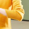 Women's Pure Wool Ribbed Half-Turtleneck Sweater