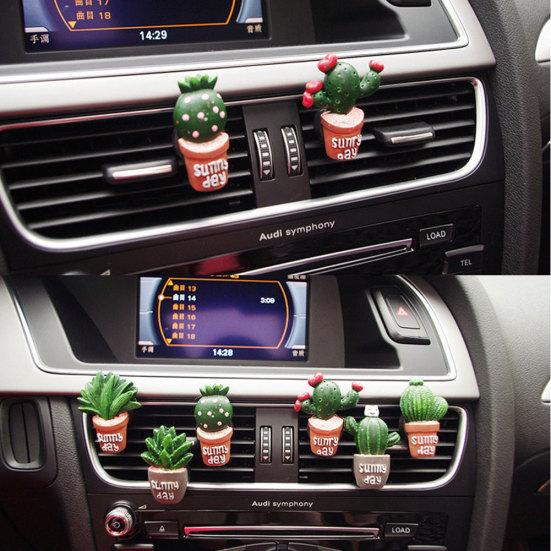 Lovely Cactus Bread Tomato Car Air Vent Outlet Fragrance Perfume Clip Freshener