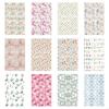 HX6F Artistic Clay Picture Transfers Delicate Earrings Designing Clay Transfer Paper with Floral Patterns