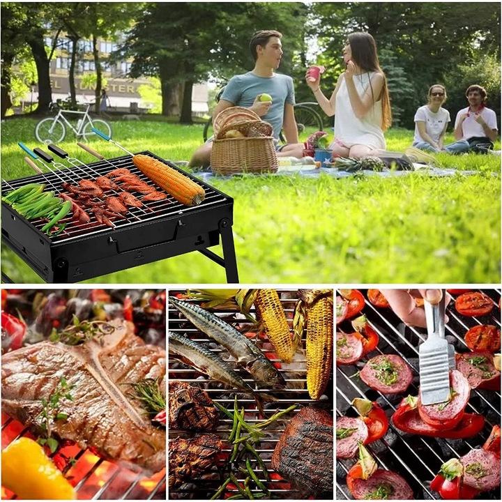 Grill Na Węgiel Drzewny, Składany Grill Biurko, Blat Na Zewnątrz Na Piknik