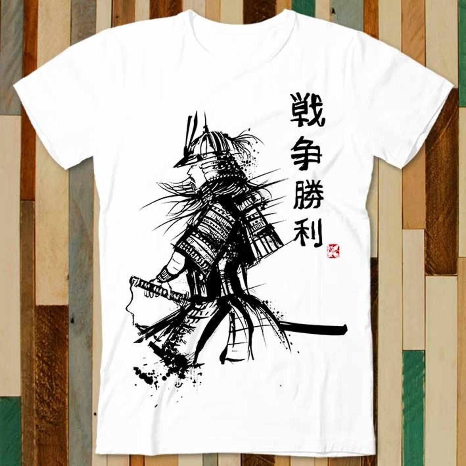 Japanese Samurai Warrior Manga Anime Legend Edition T Shirt Adult Unisex Men Women Retro Design Tee Vintage Top A4818 M