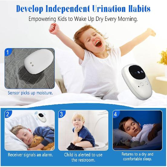 Bed Wetting Alarm for Girls Kids Boys Potty Training Alarm with Improved Sensor