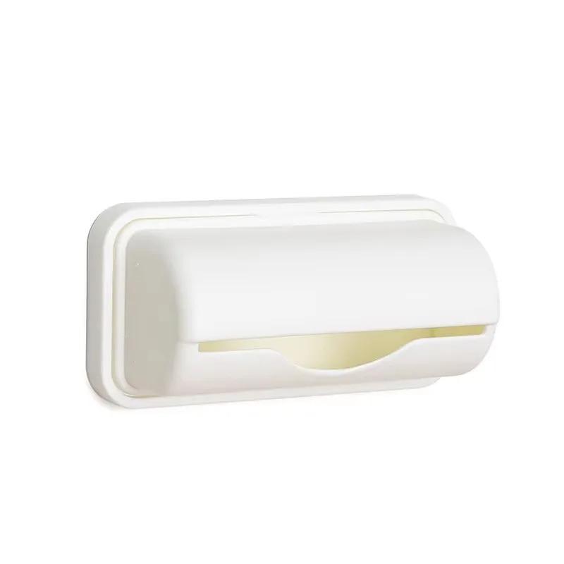Space Saving Storage Box Wall Mounted Trash Bag Dispenser Kitchen Bathroom Storage Organizer Home Organization Accessory 7