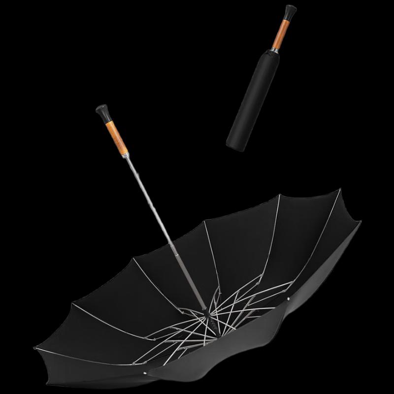 Mido M2002 Two-Fold Solid Wood Handle Business Umbrella