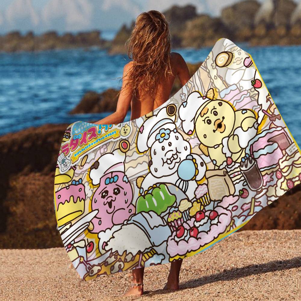O-Opanchu Cute Usagi Microfiber Beach Towel Absorbent Quick dry Soft Yoga Swimming Resort Mountain Climbing Towel