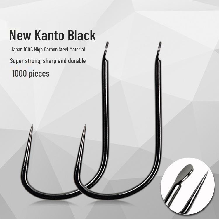 Barbless Kanto Fishing Hooks - New Tackle Accessories New Kanto Black 0.3#