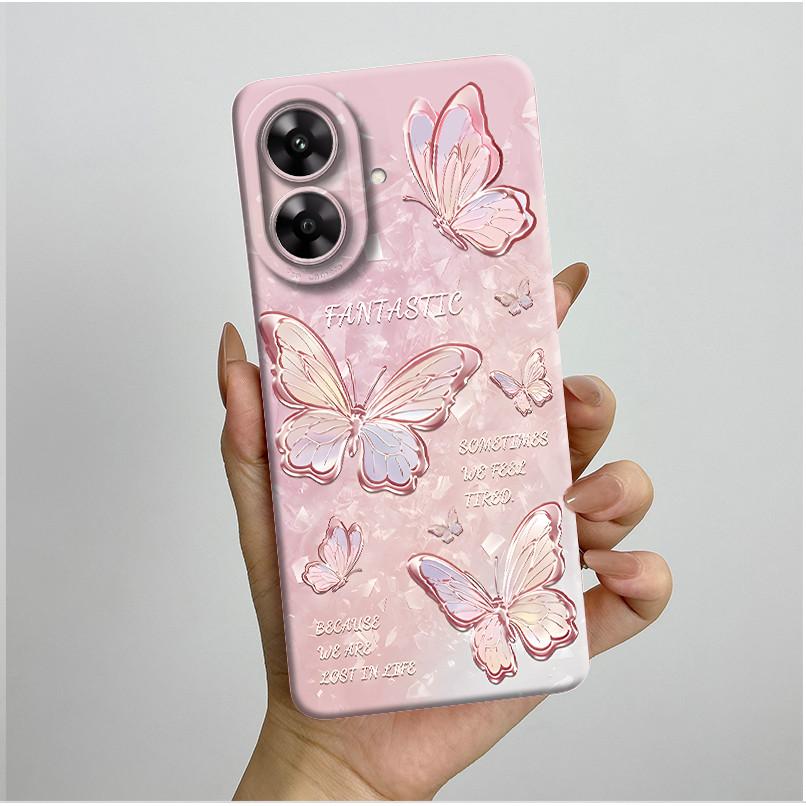 For Realme Note 60 Case Pretty Flower Camera Protector Phone Cover For Realme Note 60 60x Soft Shockproof Case Funda Note60 Etui