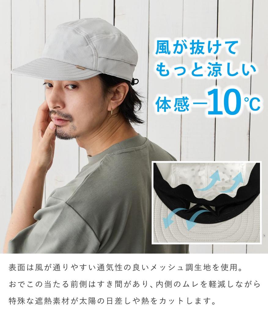 [Happy Hat] Cocagel Breathable Air Jet Cap, Feels 10℃ Lower, Cocagel, Men's Hat, Golf, Heatstroke, Heat Protection, Women's, 99.9% UV Protection,