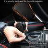 Genuine Leather Car Shift Knobs Cover for Subaru Crosstrek XV Forester 2018-2023/Impreza 2017-2023 Interior Accessories Protective Cover(Black