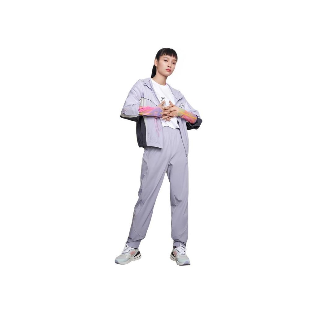 Li Ning Quick-Drying Loose Straight Casual Sports Pants Women Pants Light-Mist-Purple AYKR324-4