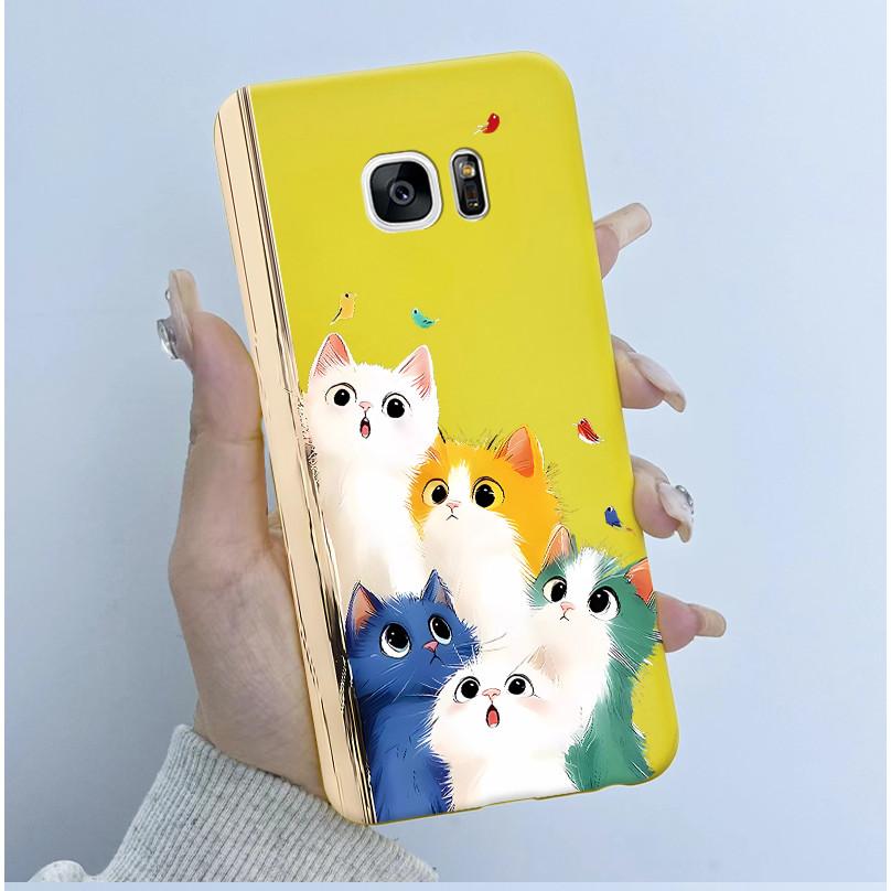 For Samsung Galaxy S7 S7Edge Case Soft TPU Silicone Cover Cute Astronaut Panda Phone Case For Samsung S7 S 7 Edge Coque Funda