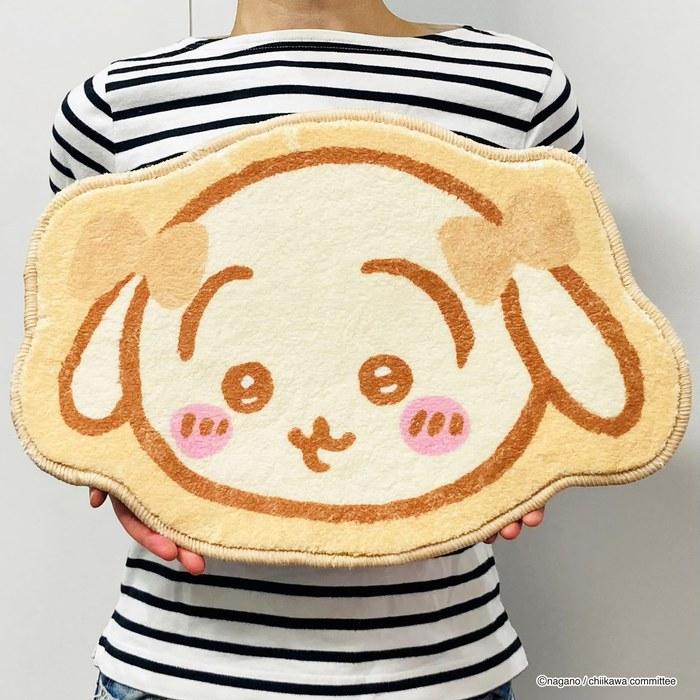 MORIPiLO Chiikawa Rabbit Entrance Mat - Indoor, Small, Ribbon Beige (31 x 46 cm)