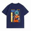 Dragon Ball Super Goku Super Saiyan Blue Print T-shirt Casual Short Sleeve Cotton Anime Streetwear T-shirt Unisex