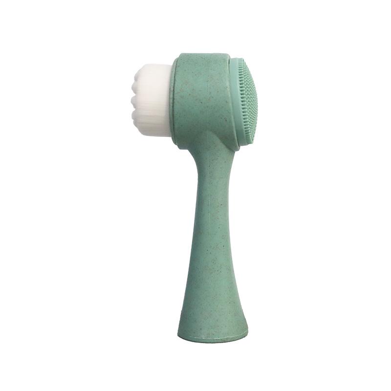 Dual-Sided Silicone Facial Cleansing Brush - Soft Blackhead & Pore Massager