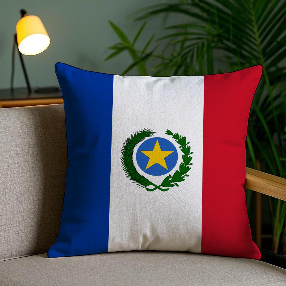 Paraguay Flag Cushion Cover Soft Short Plush Double-Sided Printing Home Decor Machine Washable Pillow Case Gift