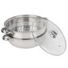 Stainless Steel Steamer, 27cm/11 Inch Steamer Pan with Lid, 2 Tier Multipurpose Steamer Pot Cookware with Handle for Vegetable Dumpling Stock