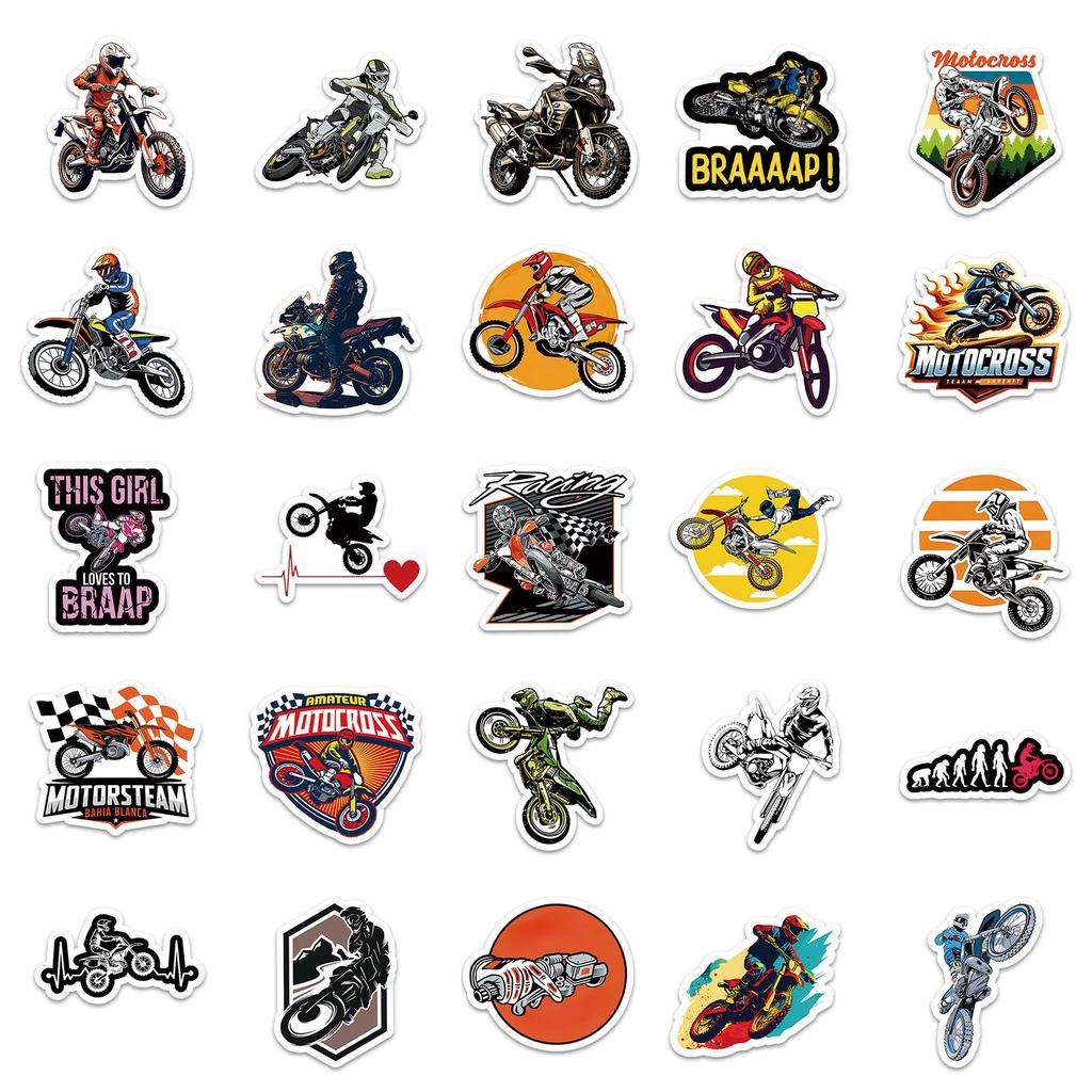 50 Trendy Cartoon Graffiti Stickers for Motorcycle, Fridge, Bottle, Guitar