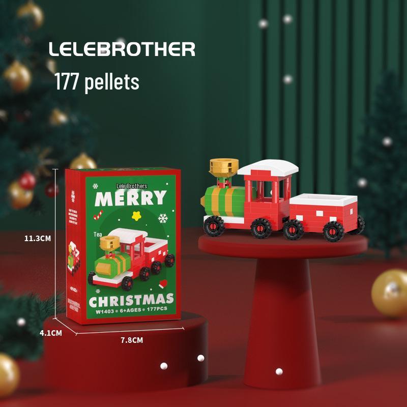 Stavebnice Santa Clause z mikročástic: 60 typů, Slepá krabička kompatibilní s Lego