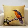 Bird Parrot Sofa Cushion Cover Bedroom Living Room Hotel Cafe Decoration Pillow Case 45x45cm Linen Pillowcase Chair Cushions